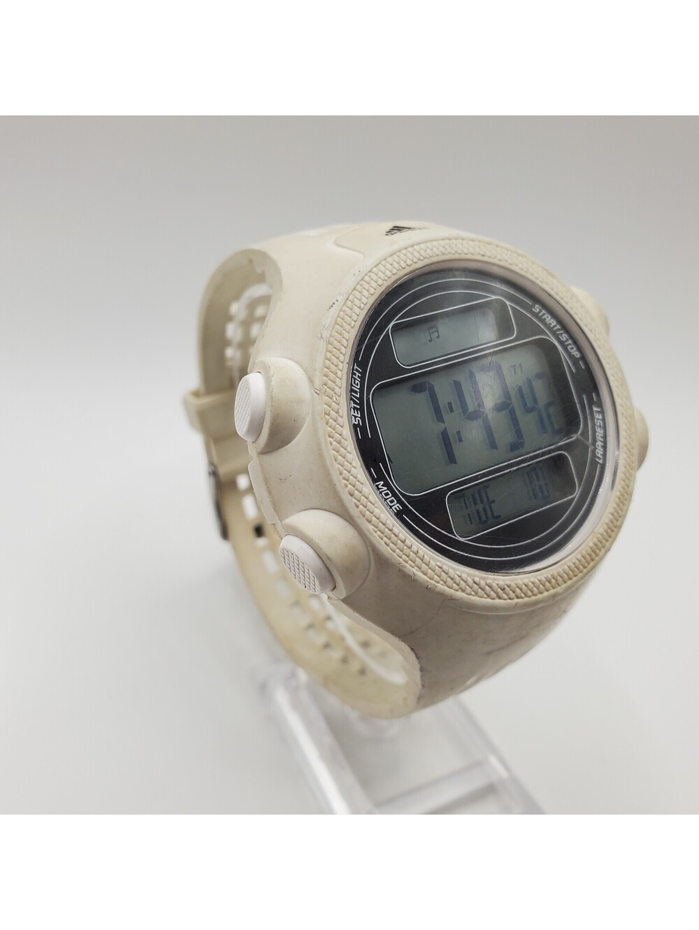 Adidas White ADP6083 Digital Watch Mens 53mm New Battery - Picture 2 of 14